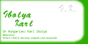ibolya karl business card
